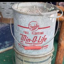 Min-O-Life Minnow Bucket Vintage Frabill ANTIQUE