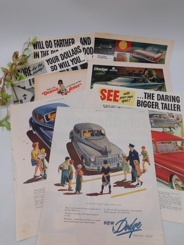 Lot of Vintage Dodge Automobile Advertisements