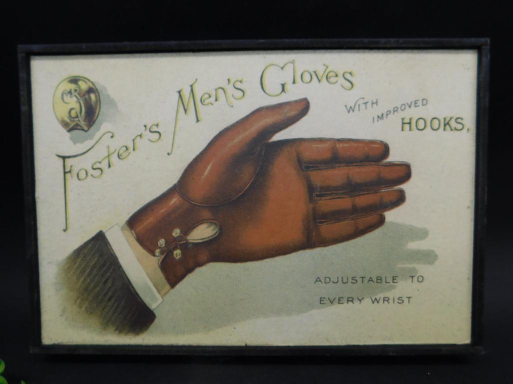 Fosters Mens Gloves Advertising Print in Frame