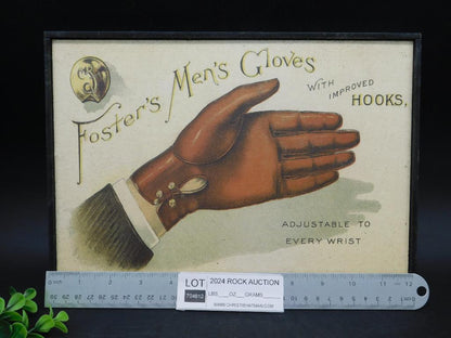 Fosters Mens Gloves Advertising Print in Frame