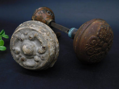 Ornate Metal Doorknobs with Rods