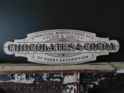 Decorative Sign Featuring Chocolates & Cocoa Design