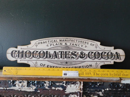 Decorative Sign Featuring Chocolates & Cocoa Design