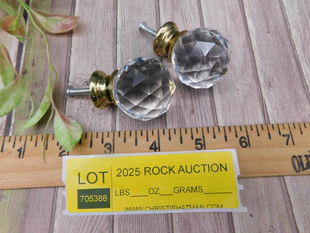 Crystal Faceted Decorative Knobs