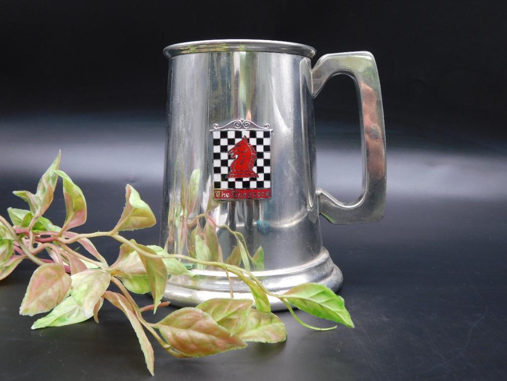 Polished Tankard With Knight Emblem