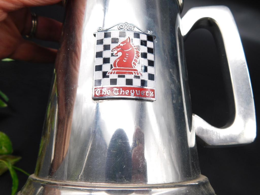 Polished Tankard With Knight Emblem