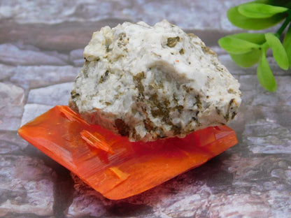 TANGERINE ARCANITE MAN-MADE MINERAL ROCK STONE LAPIDARY SPECIMEN