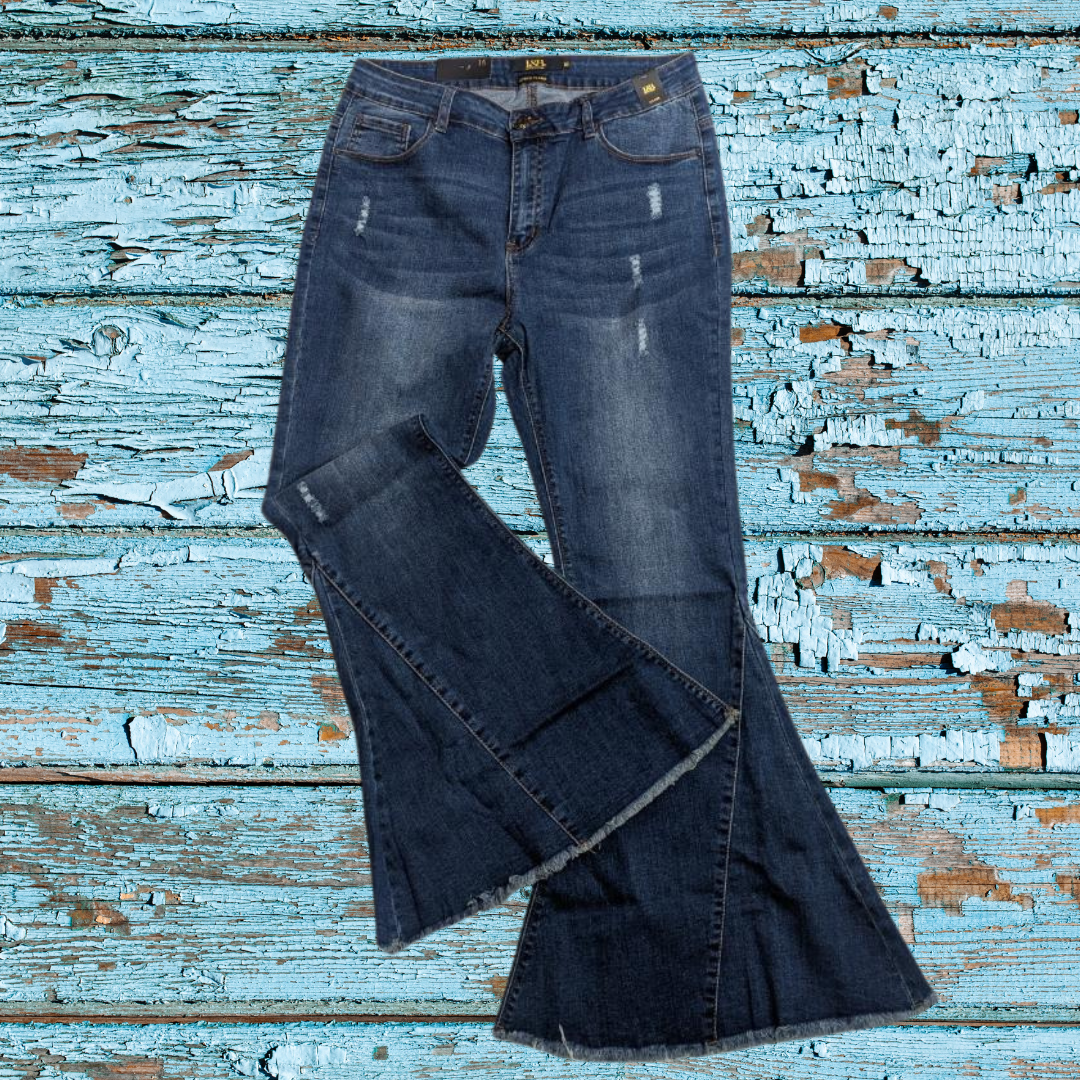 PRICE DROP! L&B DENIM FLARE BLUE JEANS STRETCH BELL BOTTOM