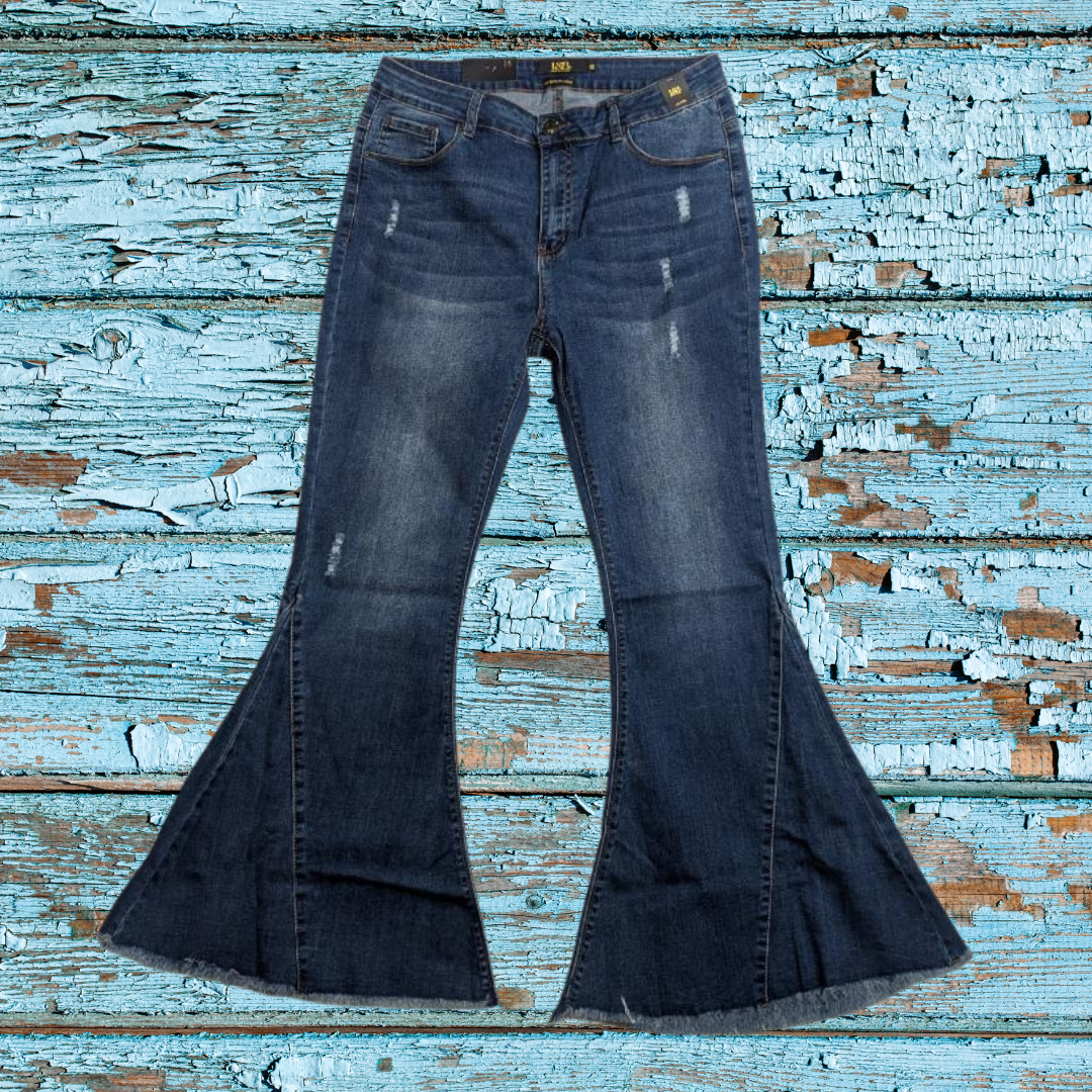 PRICE DROP! L&B DENIM FLARE BLUE JEANS STRETCH BELL BOTTOM